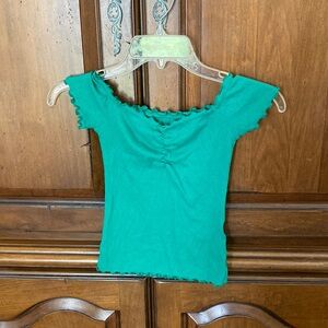 Xsmall green Holister top